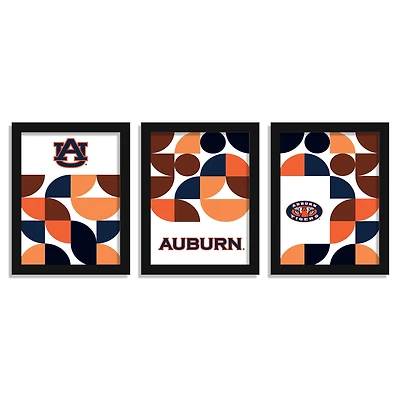 Auburn Tigers 12" x 16" Framed Minimalist Print Set