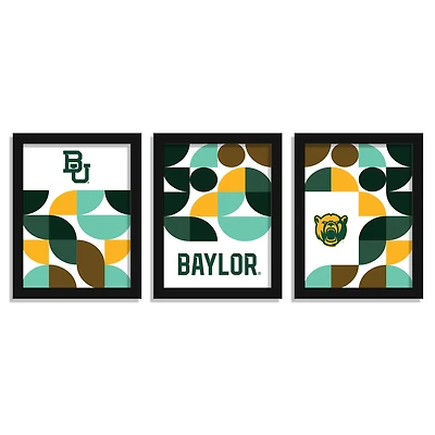 Baylor Bears 12" x 16" Framed Minimalist Print Set