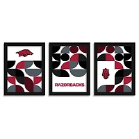 Arkansas Razorbacks 12" x 16" Framed Minimalist Print Set