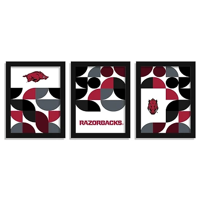Arkansas Razorbacks 12" x 16" Framed Minimalist Print Set