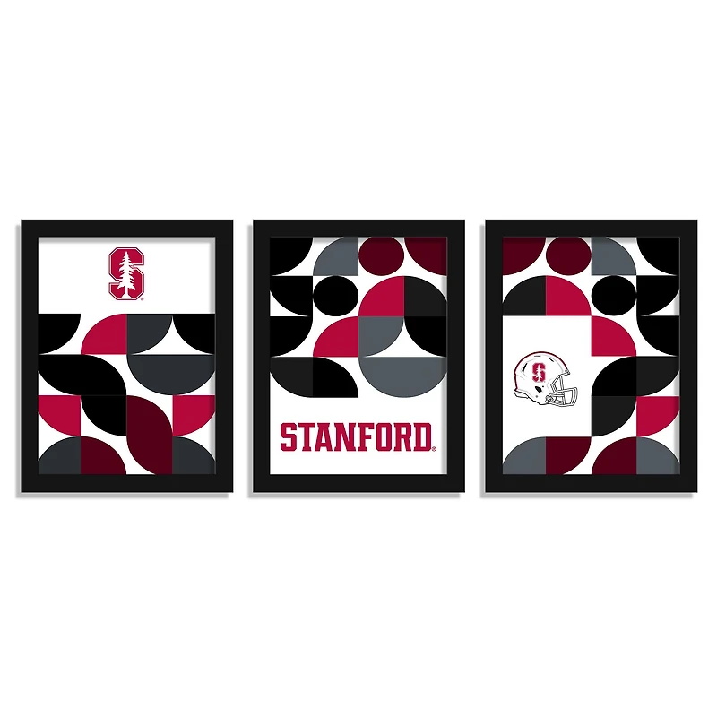 Stanford Cardinal 12" x 16" Framed Minimalist Print Set