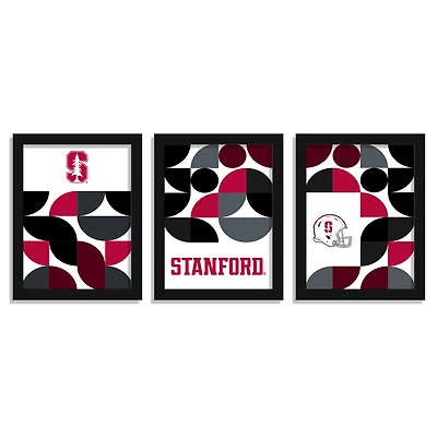 Stanford Cardinal 12" x 16" Framed Minimalist Print Set