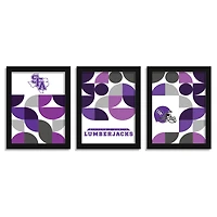 Stephen F Austin Lumberjacks 12" x 16" Framed Minimalist Print Set