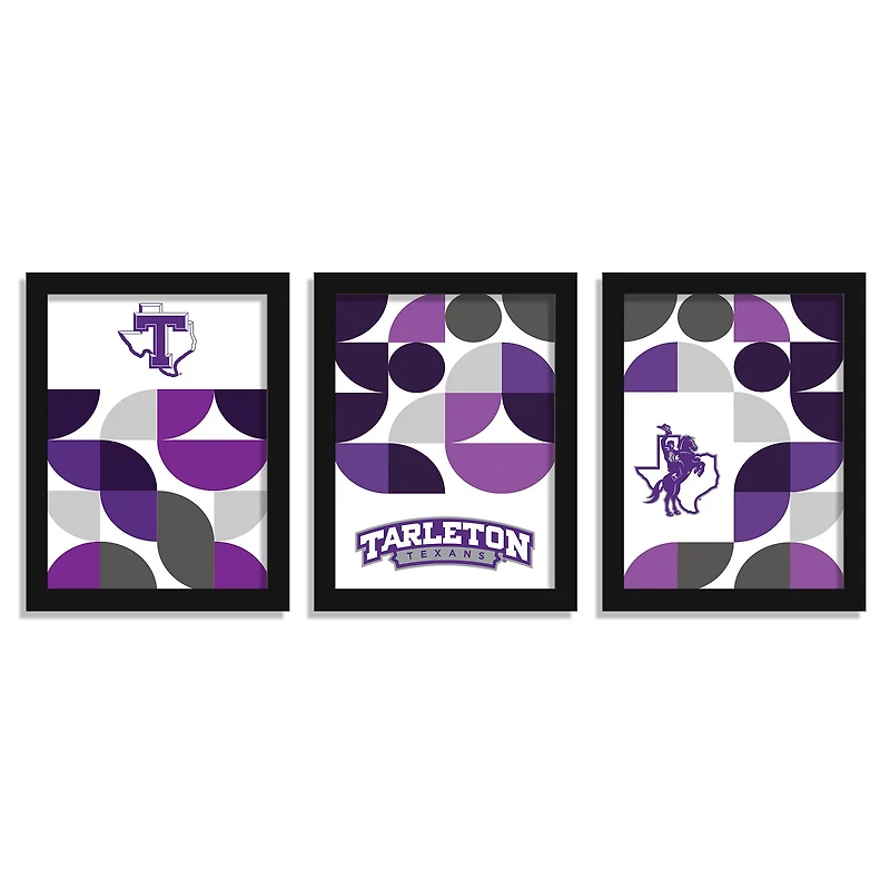 Tarleton State Texans 12" x 16" Framed Minimalist Print Set