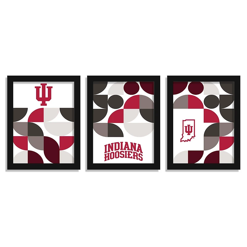 Indiana Hoosiers 12" x 16" Framed Minimalist Print Set