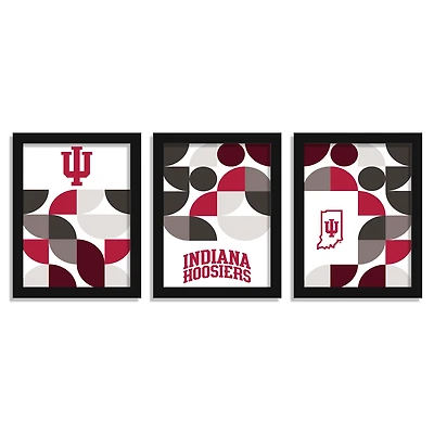 Indiana Hoosiers 12" x 16" Framed Minimalist Print Set