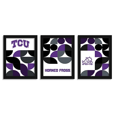 TCU Horned Frogs 12" x 16" Framed Minimalist Print Set