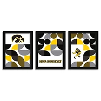 Iowa Hawkeyes 12" x 16" Framed Minimalist Print Set