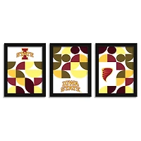 Iowa State Cyclones 12" x 16" Framed Minimalist Print Set