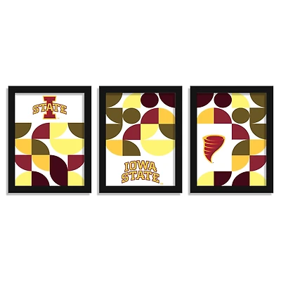 Iowa State Cyclones 12" x 16" Framed Minimalist Print Set