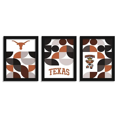 Texas Longhorns 12" x 16" Framed Minimalist Print Set