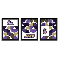 James Madison Dukes 12" x 16" Framed Minimalist Print Set