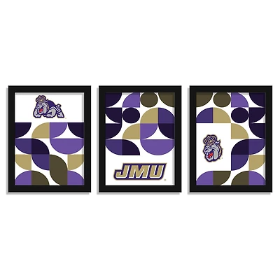 James Madison Dukes 12" x 16" Framed Minimalist Print Set