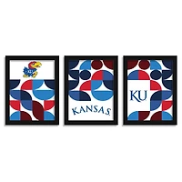 Kansas Jayhawks 12" x 16" Framed Minimalist Print Set