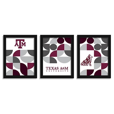 Texas A&M Aggies 12" x 16" Framed Minimalist Print Set