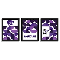 Kansas State Wildcats 12" x 16" Framed Minimalist Print Set