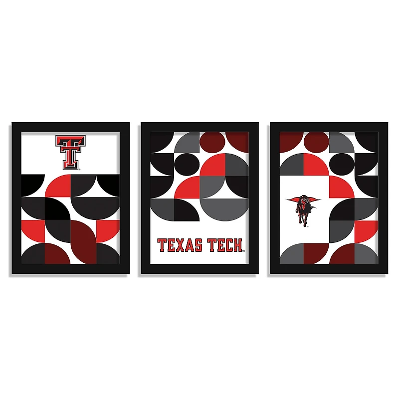 Texas Tech Red Raiders 12" x 16" Framed Minimalist Print Set