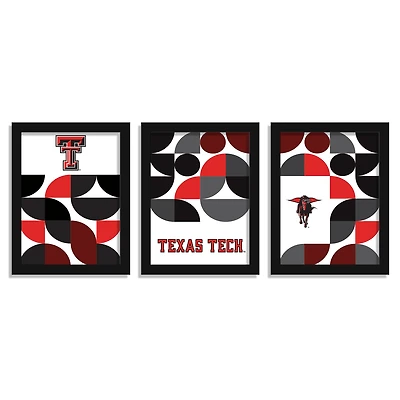 Texas Tech Red Raiders 12" x 16" Framed Minimalist Print Set