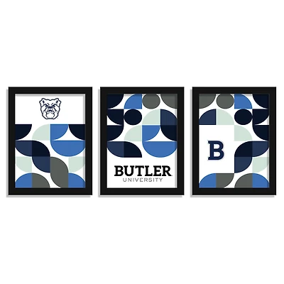 Butler Bulldogs 12" x 16" Framed Minimalist Print Set