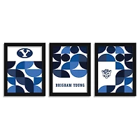BYU Cougars 12" x 16" Framed Minimalist Print Set