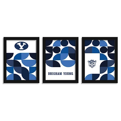 BYU Cougars 12" x 16" Framed Minimalist Print Set