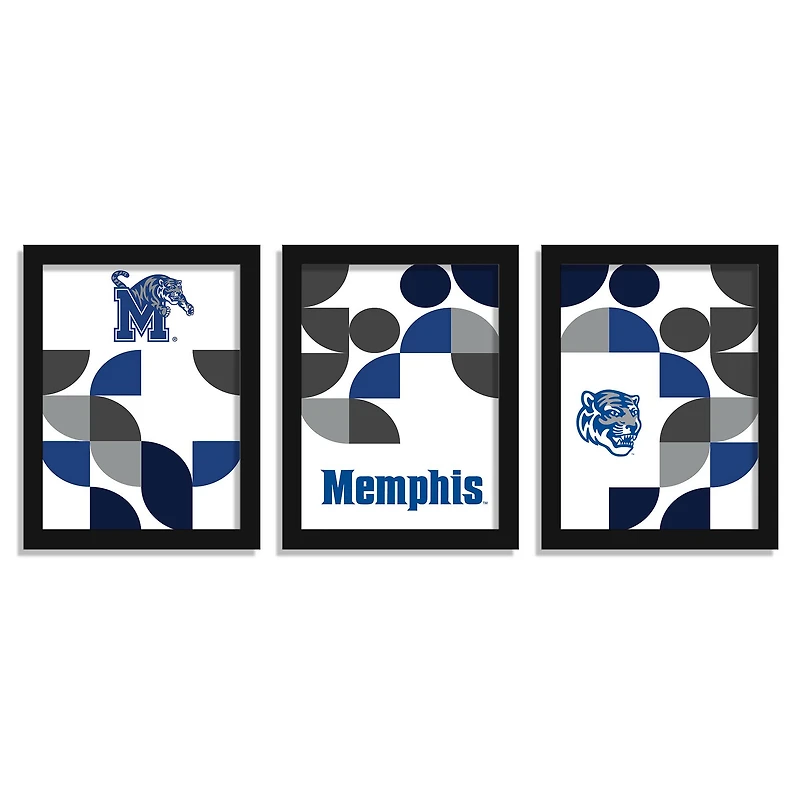 Memphis Tigers 12" x 16" Framed Minimalist Print Set