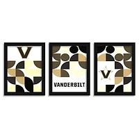 Vanderbilt Commodores 12" x 16" Framed Minimalist Print Set