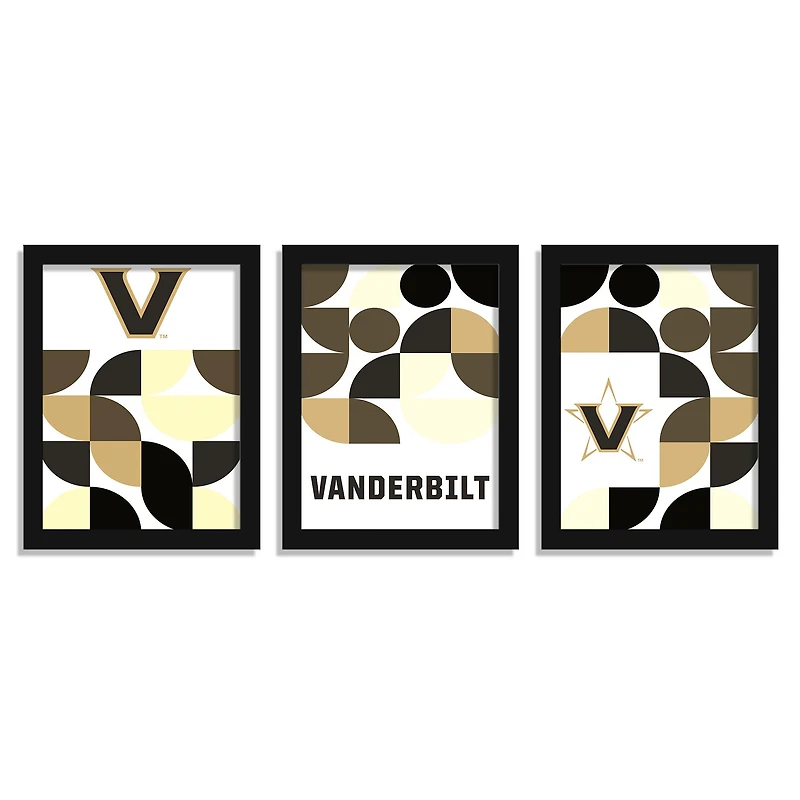Vanderbilt Commodores 12" x 16" Framed Minimalist Print Set
