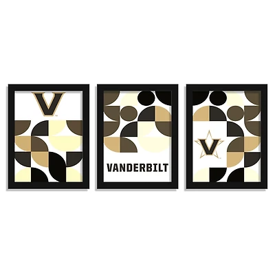 Vanderbilt Commodores 12" x 16" Framed Minimalist Print Set