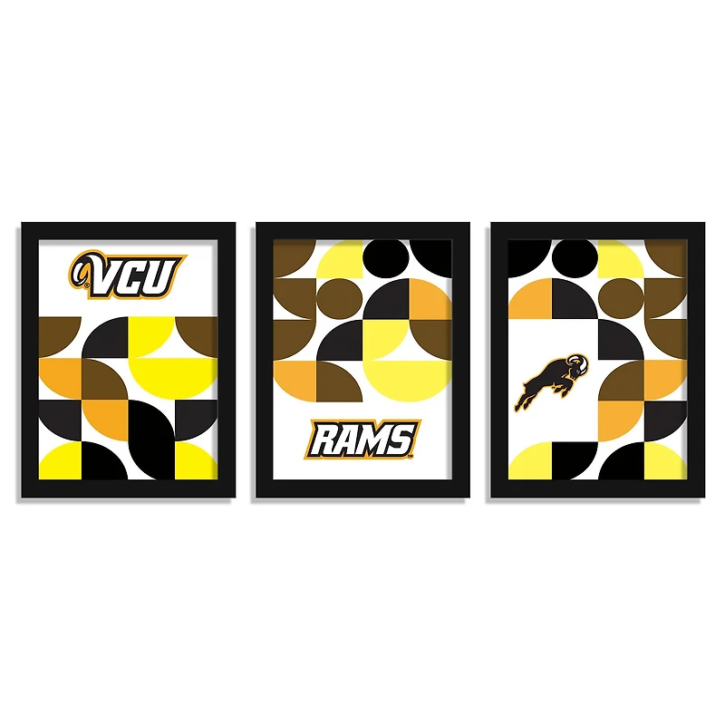 VCU Rams 12" x 16" Framed Minimalist Print Set