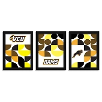 VCU Rams 12" x 16" Framed Minimalist Print Set