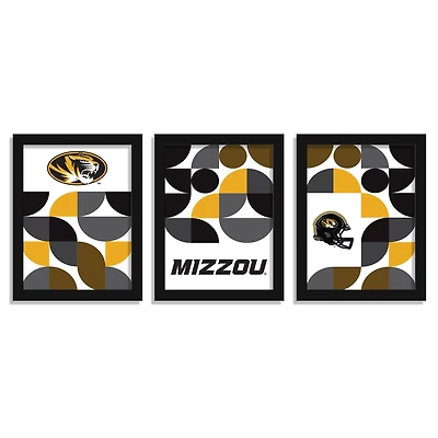 Missouri Tigers 12" x 16" Framed Minimalist Print Set