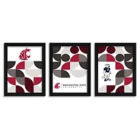 Washington State Cougars 12" x 16" Framed Minimalist Print Set