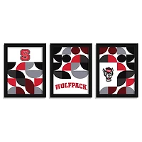 NC State Wolfpack 12" x 16" Framed Minimalist Print Set