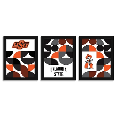 Oklahoma State Cowboys 12" x 16" Framed Minimalist Print Set