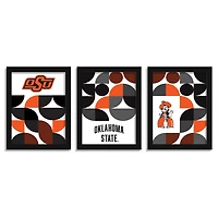 Oklahoma State Cowboys 12" x 16" Framed Minimalist Print Set
