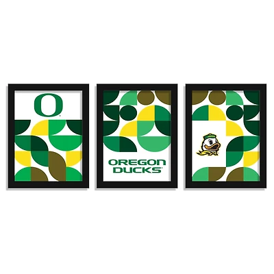 Oregon Ducks 12" x 16" Framed Minimalist Print Set