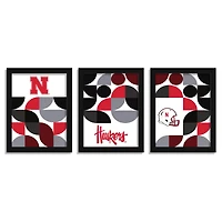 Nebraska Huskers 12" x 16" Framed Minimalist Print Set