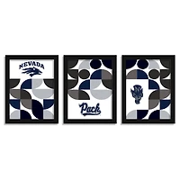Nevada Wolf Pack 12" x 16" Framed Minimalist Print Set