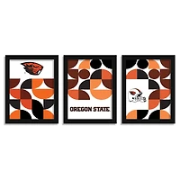 Oregon State Beavers 12" x 16" Framed Minimalist Print Set