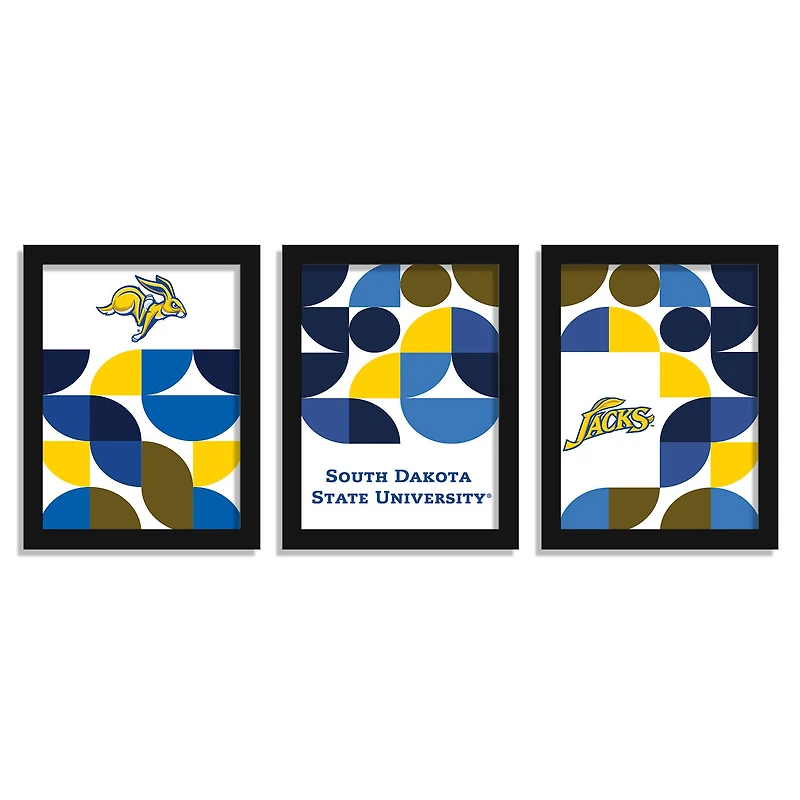 South Dakota State Jackrabbits 12" x 16" Framed Minimalist Print Set