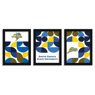 South Dakota State Jackrabbits 12" x 16" Framed Minimalist Print Set