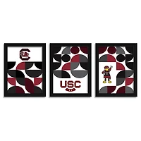 South Carolina Gamecocks 12" x 16" Framed Minimalist Print Set