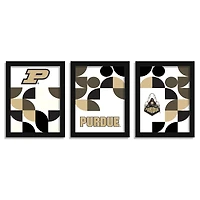 Purdue Boilermakers 12" x 16" Framed Minimalist Print Set