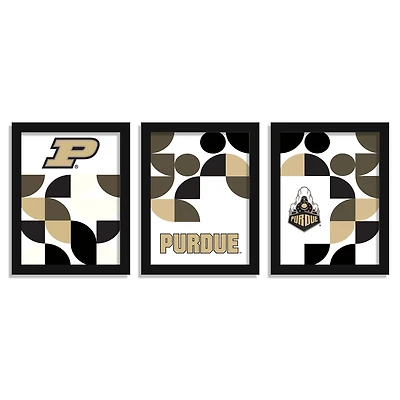 Purdue Boilermakers 12" x 16" Framed Minimalist Print Set