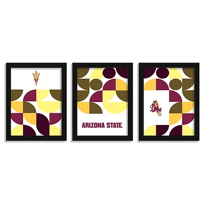 Arizona State Sun Devils 12" x 16" Framed Minimalist Print Set