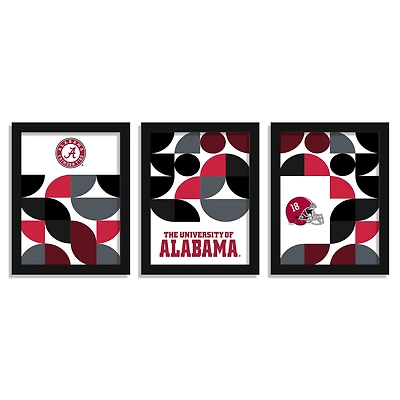 Alabama Crimson Tide 12" x 16" Framed Minimalist Print Set