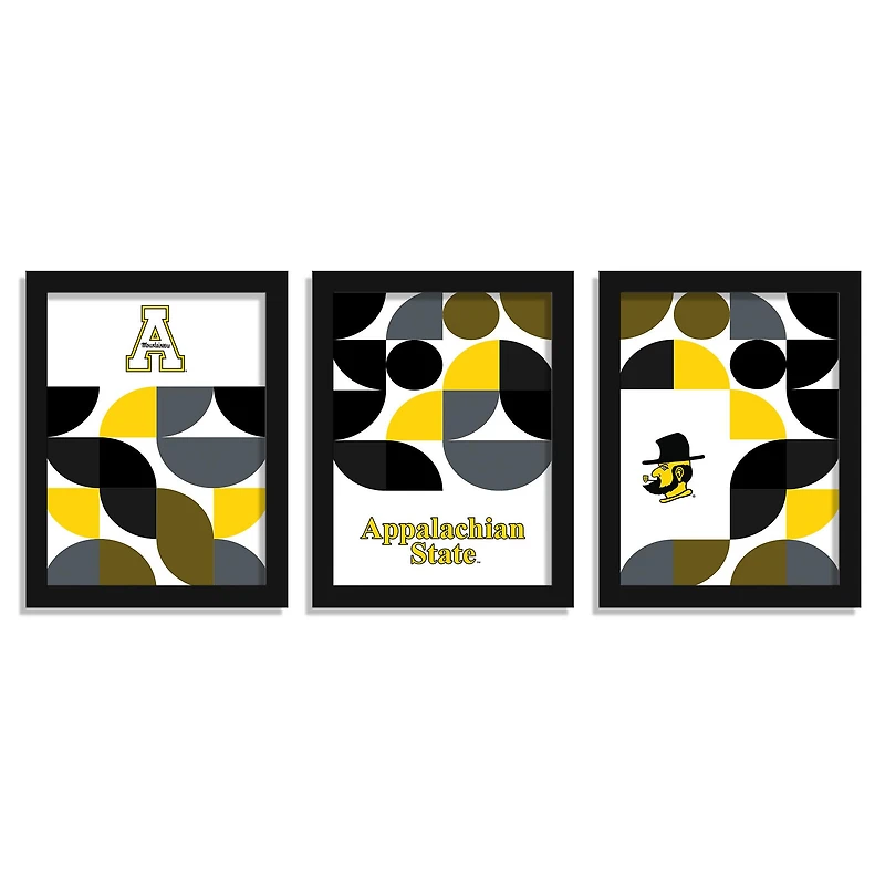 Appalachian State Mountaineers 12" x 16" Framed Minimalist Print Set