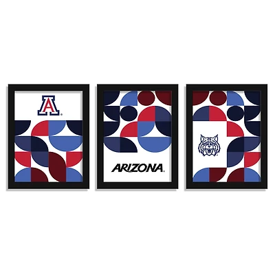 Arizona Wildcats 12" x 16" Framed Minimalist Print Set