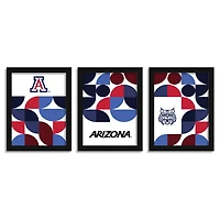 Arizona Wildcats 12" x 16" Framed Minimalist Print Set